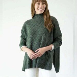 Mer Sea One Size  Top Blouse Knit Green Cozy